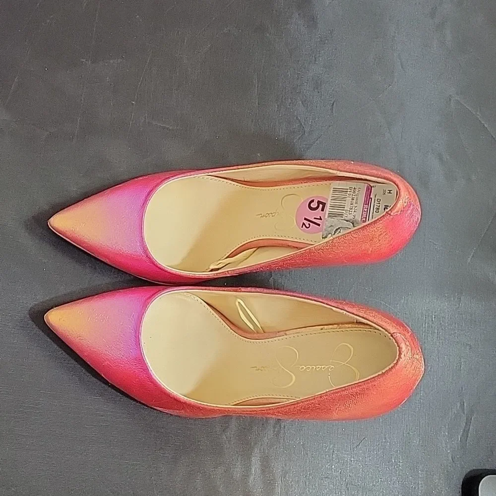 BRAND NEW JESSICA SIMPSON CASSANI POINTED TOE RAINBOW MULTI WOMEN"S PUMP SHOE G1 - Picture 15 of 16